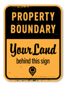 Property Boundary Sticker