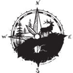 Compass Elk Sticker